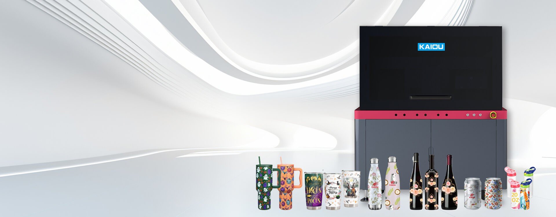 <b>360 Rotary UV Printer</b> | Full wrap on bottle