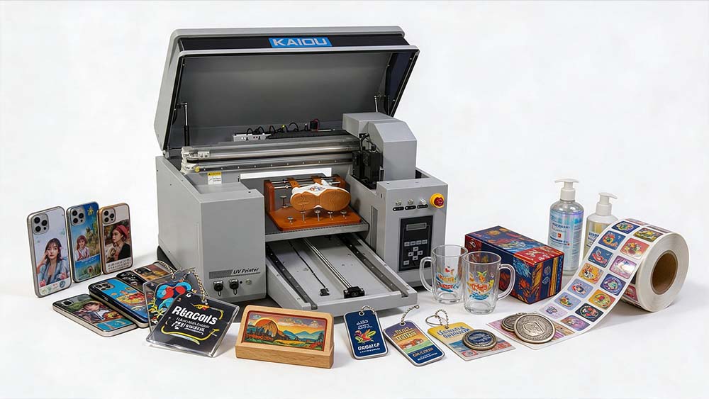 KAIOU 4060 MINI UV printer applications for phone cases, acrylic, wood, metal, glass and packaging.jpg KAIOU 4060 MINI UV printer applications for phone cases, acrylic, wood, metal, glass and packaging.jpg