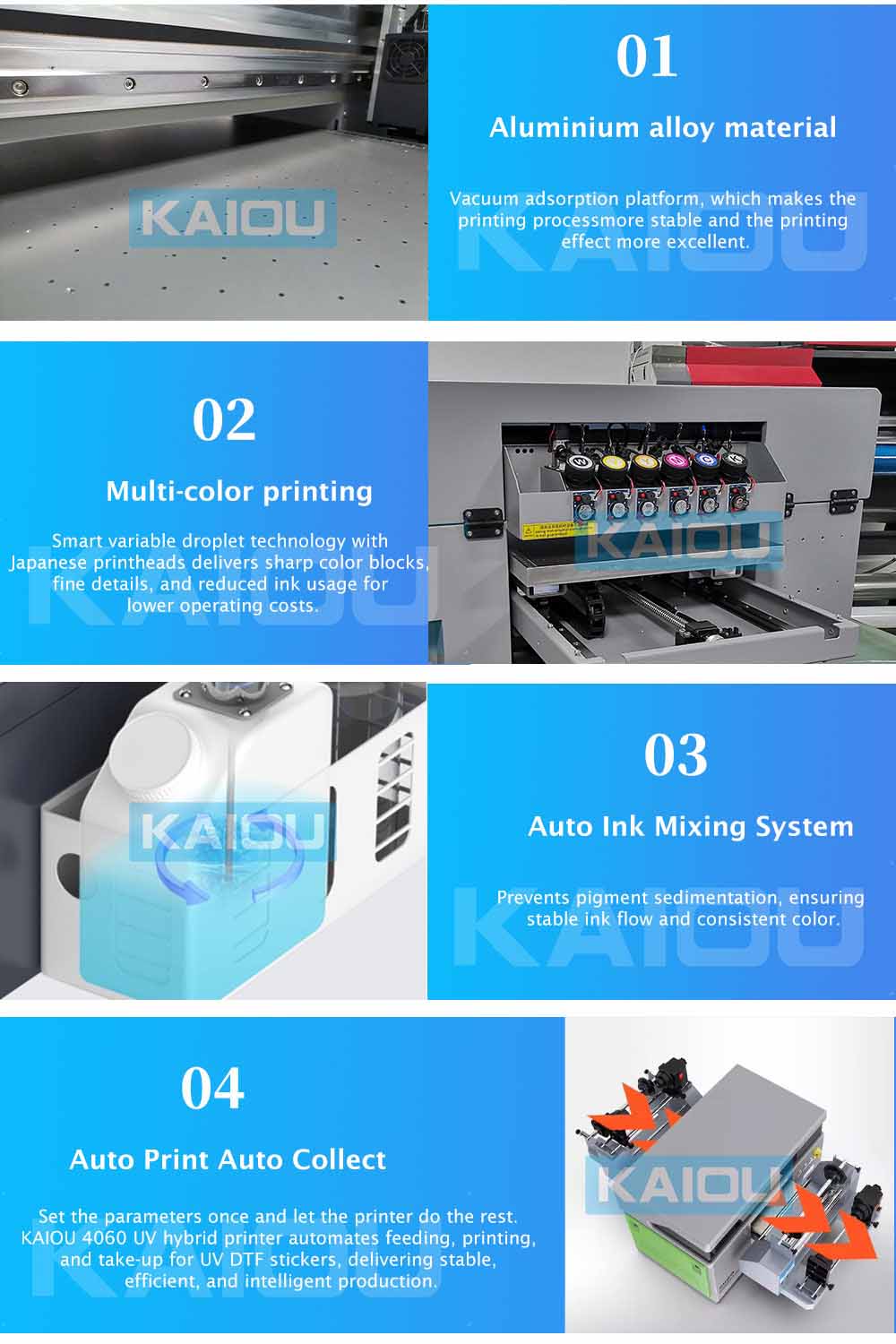 KAIOU 4060 UV hybrid printer internal structure showing aluminiul alloy, CMYK+W+V color ink, White Ink Circulation System.jpg KAIOU 4060 UV hybrid printer internal structure showing aluminiul alloy, CMYK+W+V color ink, White Ink Circulation System.jpg