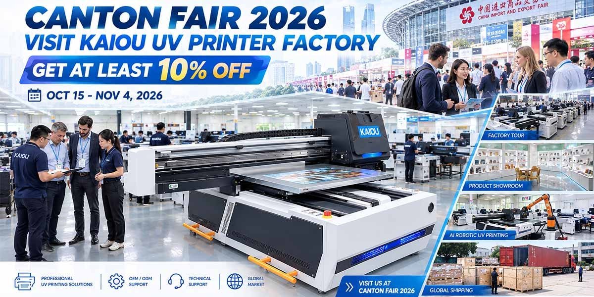 Canton Fair 2026 Invitation: Visit KAIOU UV Printer Factory and Get 10% Off